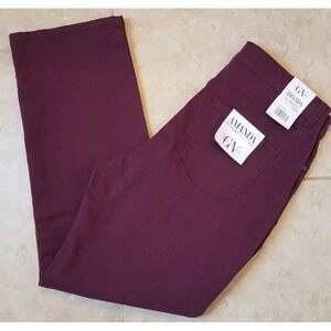 Gloria Vanderbilt Amanda Jeans Women sz 12 Short Huckleberry Stretch Pants NEW